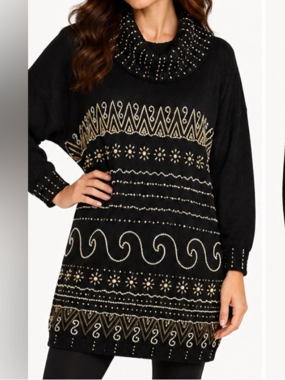 Vintage Victoria Jones Woman Long Beaded Sweater